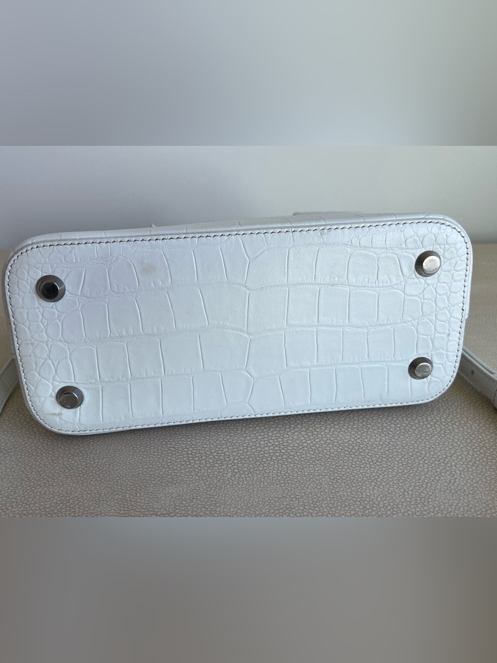 Balenciaga White ville top handle bag with Black Logo - Picture 5 of 16